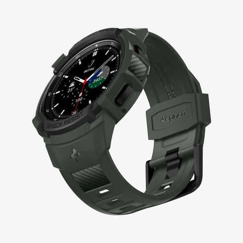 ACS06488 - Galaxy Watch 6 Classic (47mm) Case Rugged Armor Pro in black showing the front